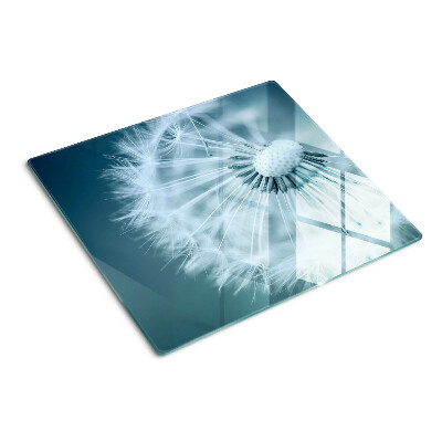 Glass chopping board Dandelions against the sky