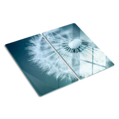 Glass chopping board Dandelions against the sky