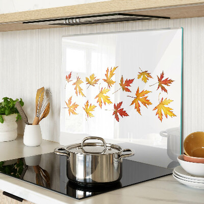 Glass chopping board Maple leaves in autumn colors