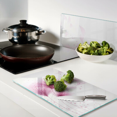 Glass kitchen board Flowers in shades of pink