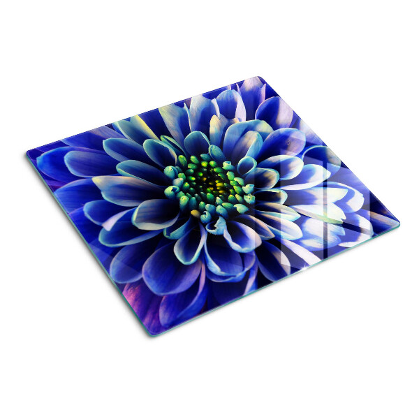 Glass kitchen board Blue Dahlia Flower