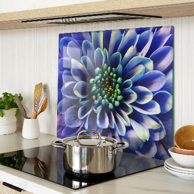 Glass kitchen board Blue Dahlia Flower