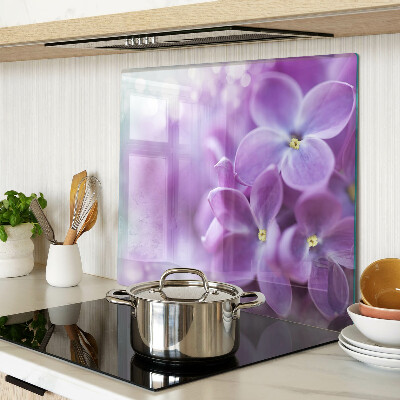 Glass chopping board Flowers in shades of purple