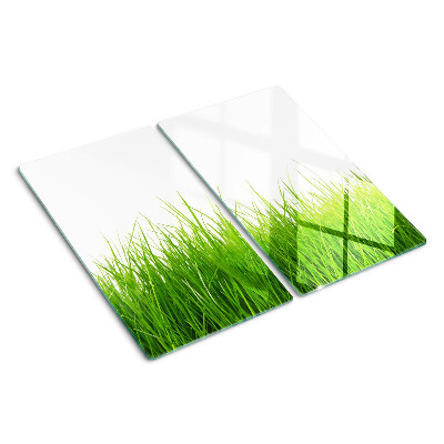 Glass kitchen board Grass in the sun