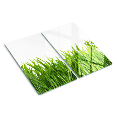 Glass chopping board Green grass