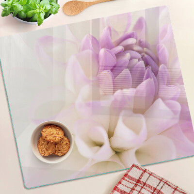 Glass kitchen board Floral arrangement in shades of purple