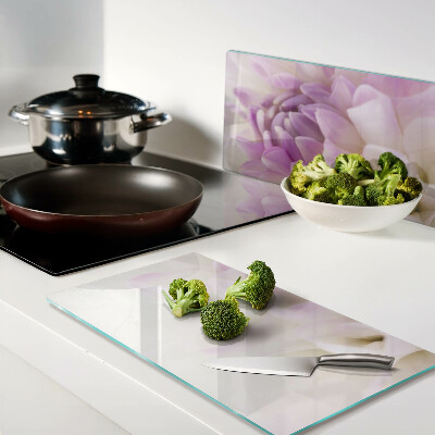 Glass kitchen board Floral arrangement in shades of purple