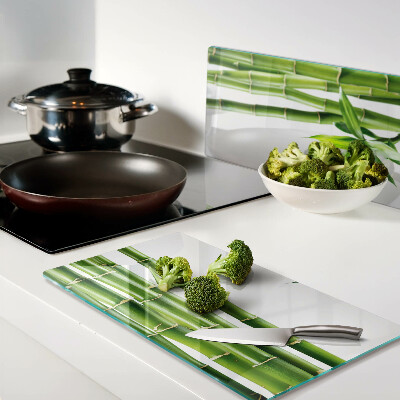 Glass chopping board Bamboo in green shades