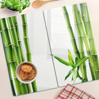 Glass chopping board Bamboo in green shades