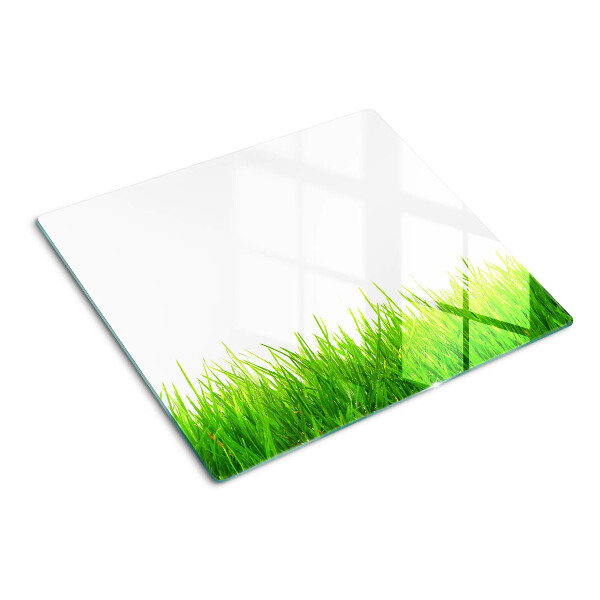 Glass chopping board Green grass