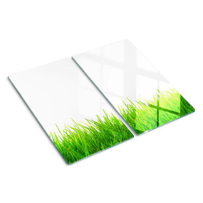 Glass chopping board Green grass
