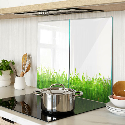 Glass chopping board Green grass
