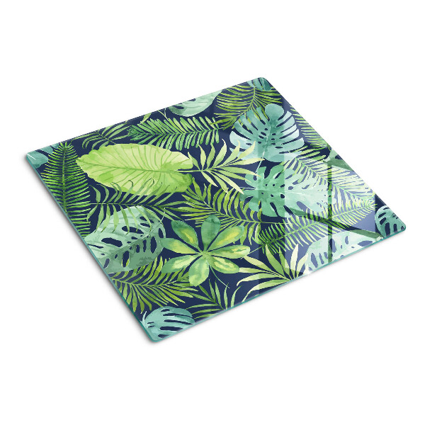 Glass chopping board Tropical vegetation