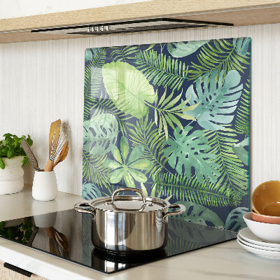 Glass chopping board Tropical vegetation