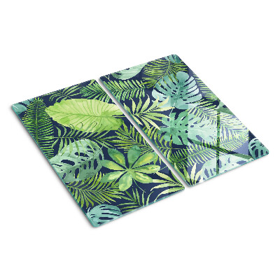 Glass chopping board Tropical vegetation