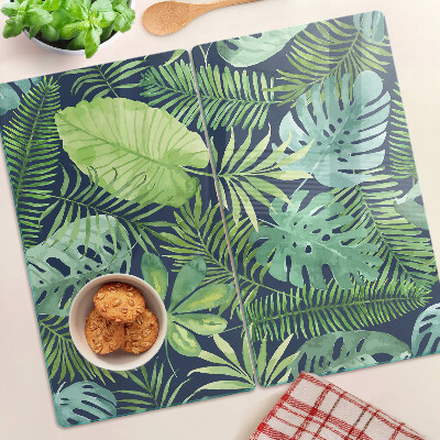 Glass chopping board Tropical vegetation