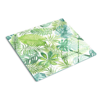 Glass kitchen board Plant motif with leaves