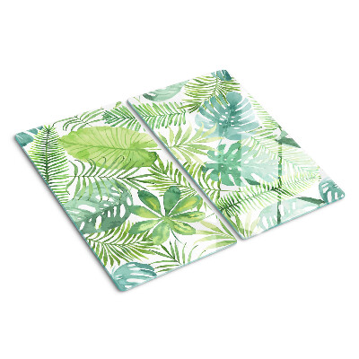 Glass kitchen board Plant motif with leaves