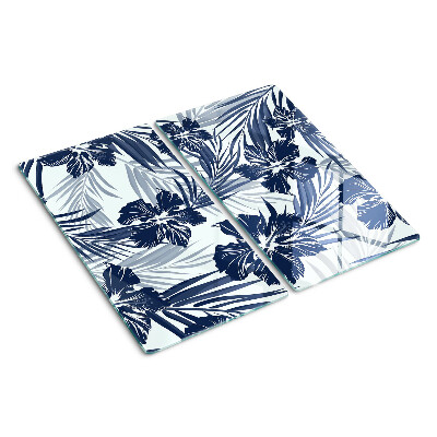 Glass chopping board Floral tropical motif