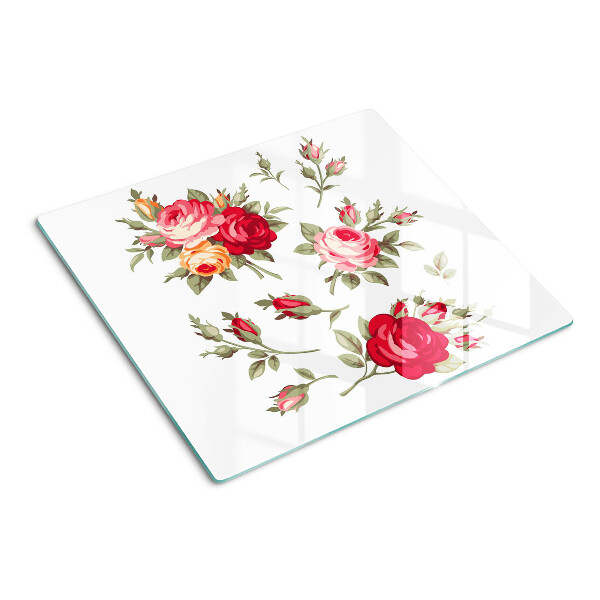 Glass kitchen board Vintage Roses