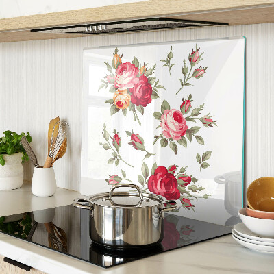Glass kitchen board Vintage Roses