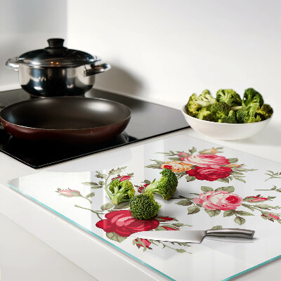 Glass kitchen board Vintage Roses
