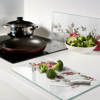 Glass kitchen board Vintage Roses