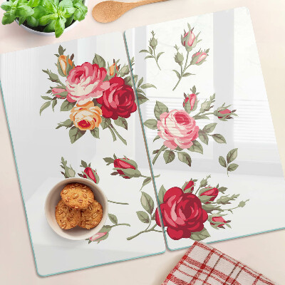 Glass kitchen board Vintage Roses