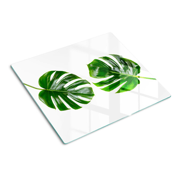 Glass kitchen board Monstera leaves