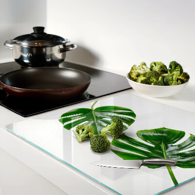 Glass kitchen board Monstera leaves