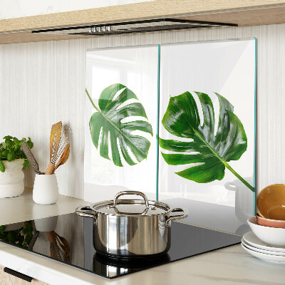 Glass kitchen board Monstera leaves