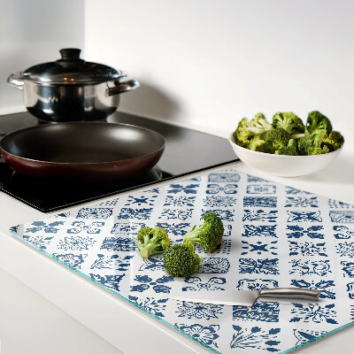 Glass kitchen board Floral motif in folk style