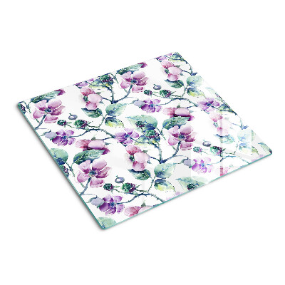 Glass chopping board Magnolia Floral Pattern