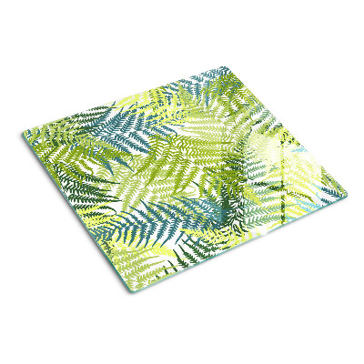Glass kitchen board Fern leaves in different shades