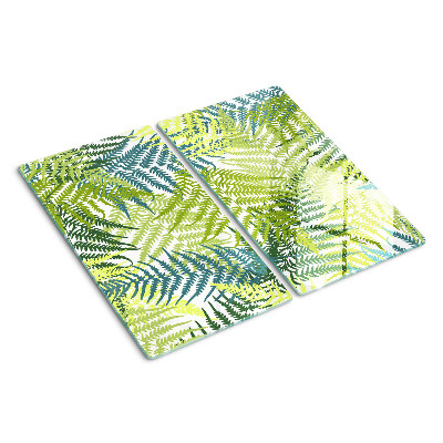 Glass kitchen board Fern leaves in different shades