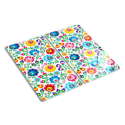 Glass kitchen board Floral folk pattern