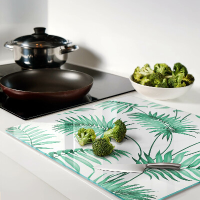 Glass chopping board Palm leaves