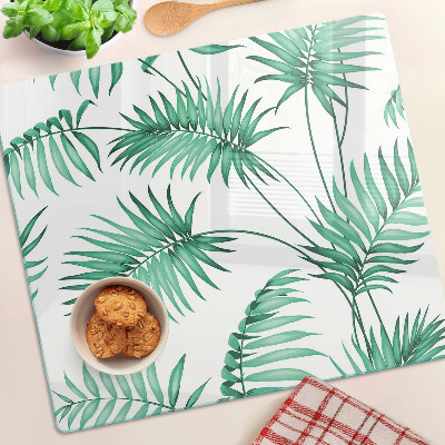Glass chopping board Palm leaves