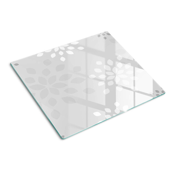 Glass chopping board Floral pattern with leaves