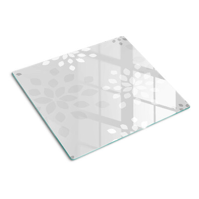 Glass chopping board Floral pattern with leaves