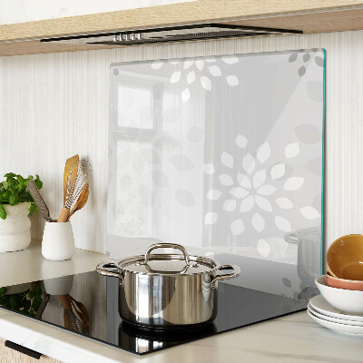 Glass chopping board Floral pattern with leaves