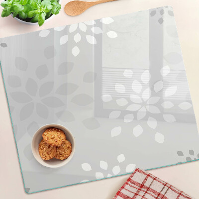 Glass chopping board Floral pattern with leaves