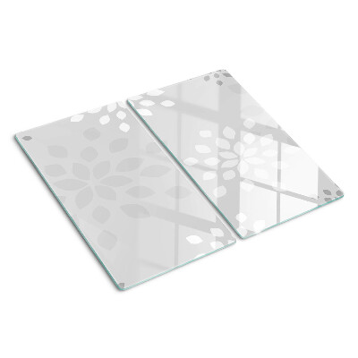 Glass chopping board Floral pattern with leaves