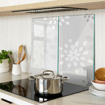 Glass chopping board Floral pattern with leaves