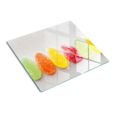 Glass chopping board Sweets in rainbow colors