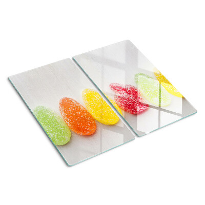 Glass chopping board Sweets in rainbow colors