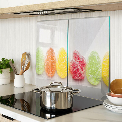 Glass chopping board Sweets in rainbow colors