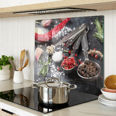 Glass chopping board Spices and herbs