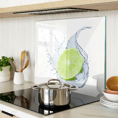 Glass kitchen board Lemon in water