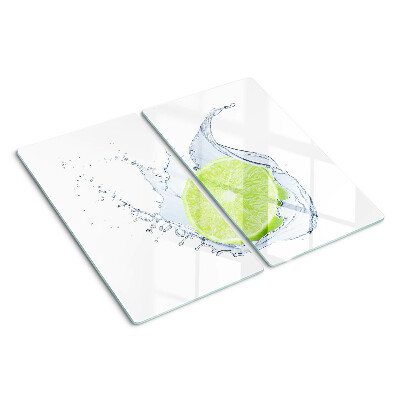 Glass kitchen board Lemon in water